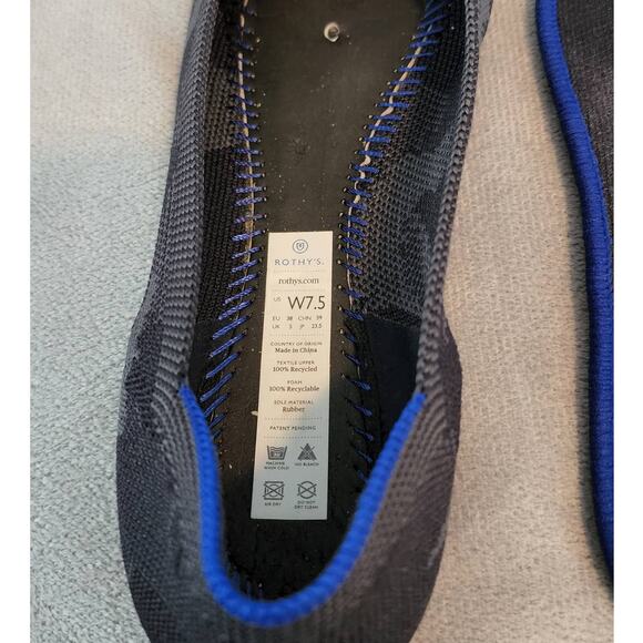 Rothy's Gray Camo Point Flats Size 7.5 - Picture 10 of 11